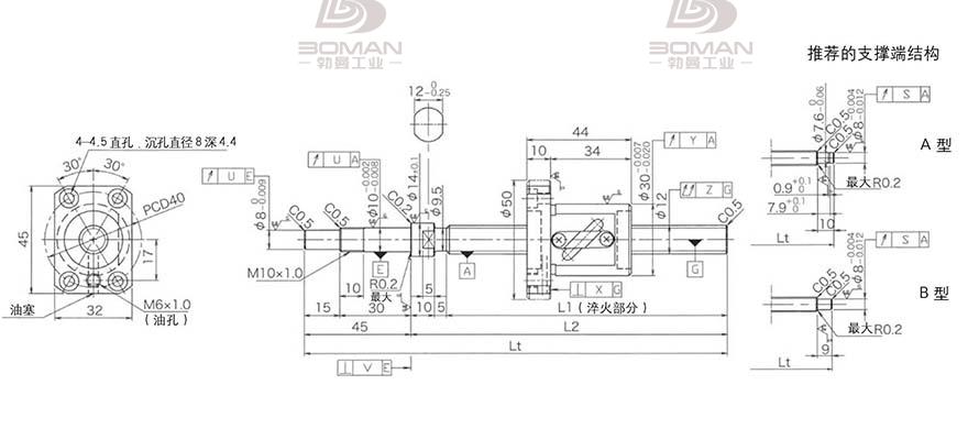 KURODA GP1205DS-BALR-0450B-C3F 黑田丝杠螺母怎么拆卸图解