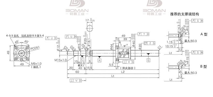 KURODA GP2004ES-AALR-0605B-C3F hcnc黑田精工丝杆代理