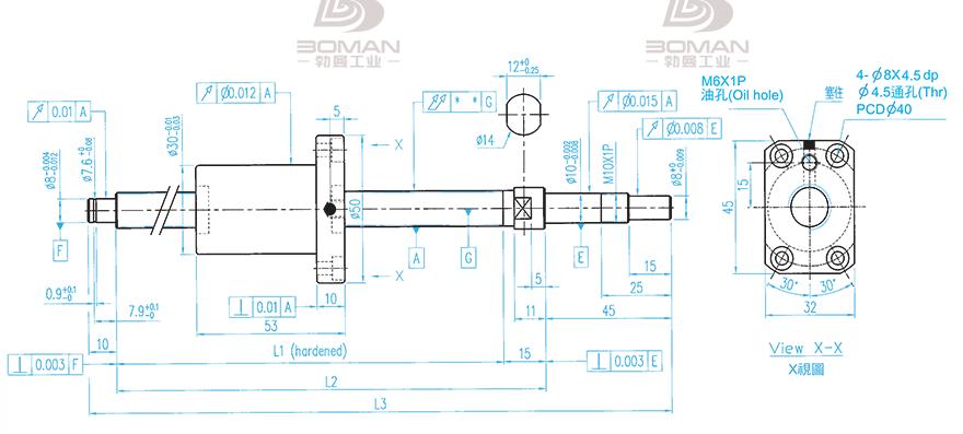 TBI XSVR01210B1DGC5-230-P1 滚珠丝杆的sfu和tbi区别