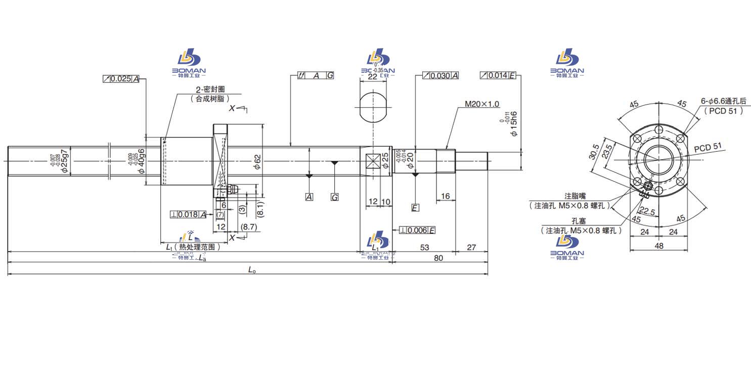 FSS2525N1D0600-FSS滚珠丝杠
